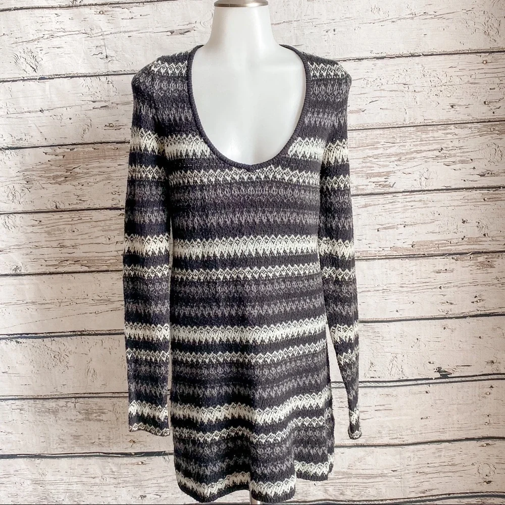 Free People striped tunic sweater